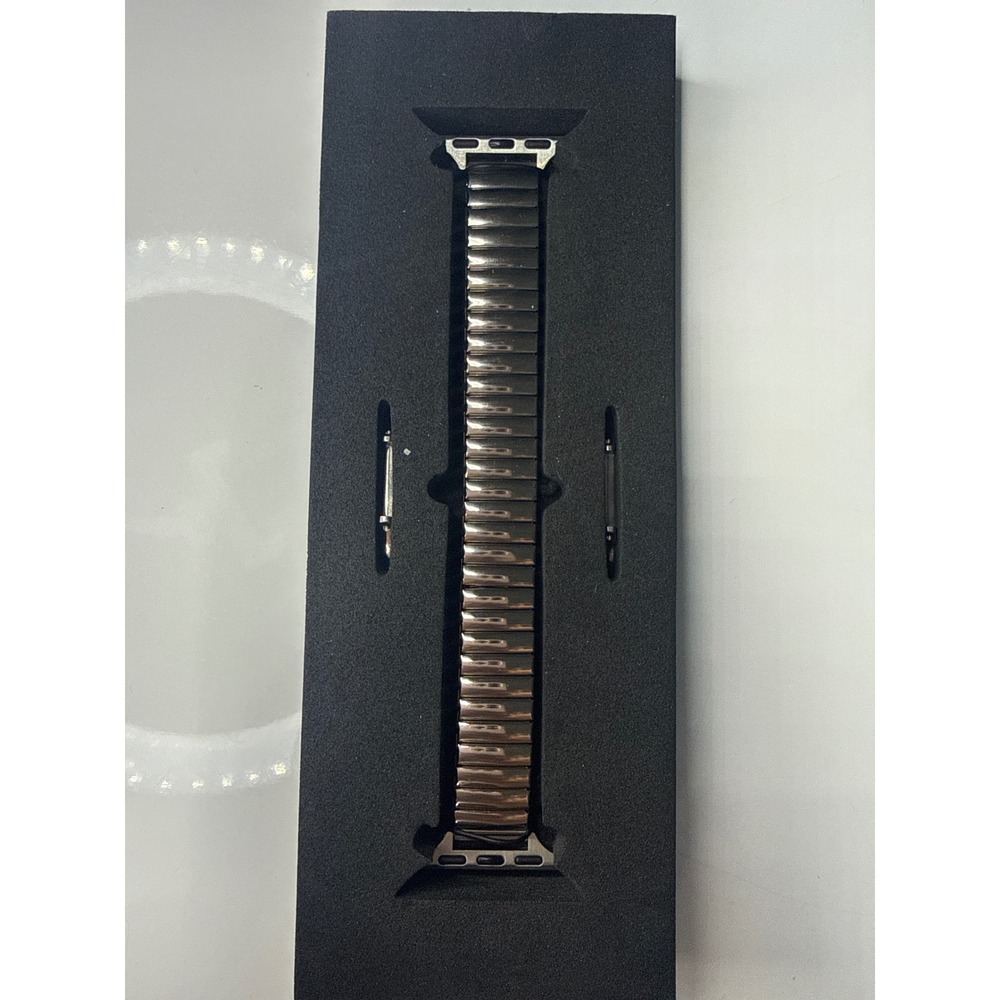 Posh Tech Slink Skinny Stainless Steel Band for Apple Watch Silver Tone casual